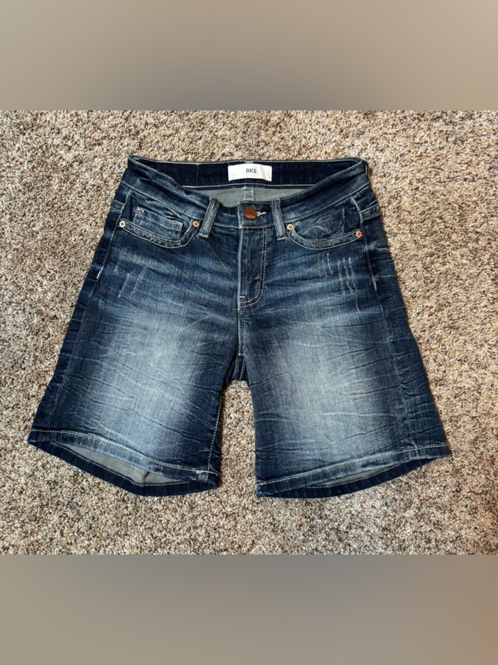 222. BKE Dark Blue Payton Denim Shorts, Size 23 - Picture 7 of 7